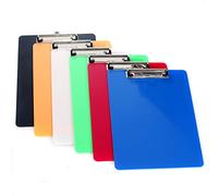 [Pack of 6] A4 Clipbboard Plastic, Rubberized Metal clamp, Durable Assorted Coloured Paper Holder Writing Memo Document Form Holder, Writing Board, 6pc Set in 6 Colors, TKD8022