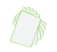 Pack of 6 A4 Double Sided Magnetic Erasable MDF Plain Whiteboards with Green Border