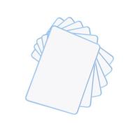 Pack of 6 A4 Double Sided Magnetic Erasable MDF Plain Whiteboards with Light Blue Border