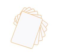 Pack of 6 A4 Double Sided Magnetic Erasable MDF Plain Whiteboards with Orange Border