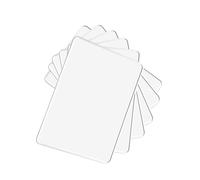 Pack of 6 A4 Double Sided Magnetic Erasable MDF Plain Whiteboards with White Border