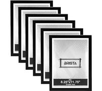 Pack of 6 A4 Picture Frames Gallery Photo Frames for Wall Mount Or Tabletop Frames Poster/Certificate Display Wallmounted Décor (London Black)