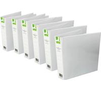Pack of 6 A4 White 40mm Presentation 4D-Ring Binders School / Office Stationery