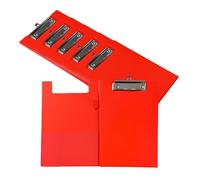 Pack of 6 A5 Neon Orange Foldover Clipboards
