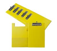 Pack of 6 A5 Yellow Foldover Clipboards