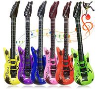Pack of 6 Air Guitars, Inflatable Guitar, Colourful 6 Colours, Air Guitars, Air Guitars for Inflating Guitar, Inflatable for Party Props