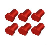 Pack of 6 Aluminum Alloy Bench Stops for Woodworking, 19/20mm Clamping Compatible with Workbench Dog Holes, Black/Red Workbench Limit Tenons(20MM red)