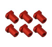 Pack of 6 Aluminum Alloy Clamping Jaws for Workbench 19/20mm, Bench Stopper with Thin Profile Design, Compatible with Flat Clamping Workshop Table 20MM red