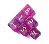 Pack Of 6 Assorted Color Rounded Corner 16mm Dices Cubes With Large Number Kids Acrylic 6 Sided Educational Dices Set Six Sided Dices