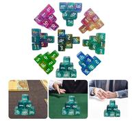 Pack Of 6 Assorted Color Rounded Corner 16mm Dices Cubes With Large Number Kids Acrylic 6 Sided Educational Dices Set