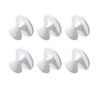 Pack of 6 Auto Adhesive Cabinets Knobs Steel Not Drill Hardware Simple Installs for Drawers Glass Door Bathroom Cabinets Round Knobs Black