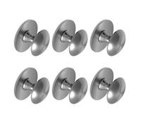 Pack of 6 Auto Adhesive Cabinets Knobs Steel Not Drill Hardware Simple Installs for Drawers Glass Door Bathroom Cabinets Round Knobs Black