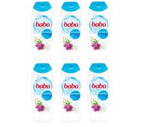 (Pack of 6) BABA Cream Shower Gel Lily of the Valley & Violet Scent Hungarian 6 x 400 ml - (Pack of 6) BABA Shower Gel Lily of the Valley & Violet Fragrance Original Hungarian 6 x 400 ml
