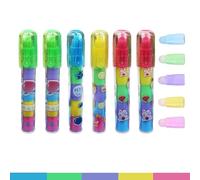 Pack of 6 Beautiful Erasers for Kids, Stackable, Soft Colours, Nice for Learning, Drawing, Playing and Gift