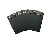 Pack of 6 Black Mini Clipboards