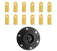 Pack of 6 Blades & Blade Disc for Segway Navimow i Series, Blade Plate Compatible with Segway Navimow Robotic Lawnmower i105e, i108e & i110e, Robotic Lawnmower Blade Disc Made of Fibreglass Reinforced