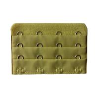 Pack of 6 Bra Extensions 3 Rows 4 Hook Extension Strap, Underwear Extension Buckle, 7.5 x 5 cm Bra Band Extender, Bra Extender, Soft and Comfortable Bra Closure Extension Strap, Olive Green