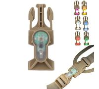 Pack Of 6 Buckle Signal Light, Waterproof Strobe Beacon For Tactical Outdoor Sports, Identification Lamp With Quick Release Mount(Brown)