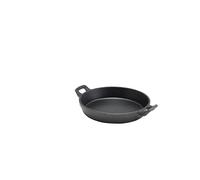 Pack of 6 Cast Iron Round Eared Dish - 18 x 3.4cm Serving & Cooking Dishes - Oven & Stovetop Safe Skillet for Baking & Searing