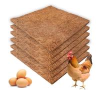 Pack of 6 Chicken Nesting Box Liners, 30 x 30 cm, Coconut Mat, Chickens, Reusable Thickening Mat, Chicken Nest Accessories for Protecting Chicken Coop and Eggs