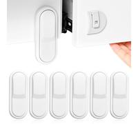 Pack of 6 Child Safety Cabinets, White Cabinet Lock for Baby and Toddlers for Cupboard, Fridge and Drawers, Drawer Lock with Strong Adhesive, for Gluing, No Drilling