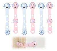 Pack of 6 Child Safety Puppy Cabinet, Cabinet Lock for Baby and Toddlers for Cupboard, Fridge and Drawers, Drawer Lock with Strong Adhesive, for Gluing, No Drilling