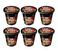 Pack Of 6 - Chili Fire Extreme Instant Noodles 60g - Low In Fats High In Protein - Flavoured Noodles Vegetarian - Simply Mix With Hot Water - Enjoy Delicious Instant Noodles In Minutes