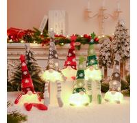 Pack of 6 Christmas Gnome Figures LED, Christmas Decoration Gnome, Christmas Decoration Lights Figures Indoor, Christmas Gnome Small, Christmas Decoration Gnome Small, Christmas Gnomes, Gnome Figures