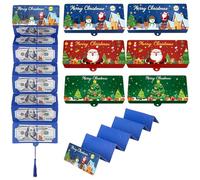 Pack of 6 Christmas Money or Gift Card Holders with 10 Compartments, Christmas Money Gift Packaging, Money Gifts Christmas, Christmas Cash Gift Envelope, Cheque Gift for Colleagues