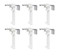 Pack of 6 Clamp Holders for Klemmfix Roller Blind, Double Roller Blind, Duo Roller Blind, No Drilling Required for Clamping and Gluing, as Accessory Replacement Part for Attaching to Fixed PVC Window