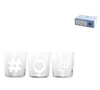 Pack Of 6 Colored Glass Cups Social CL36-95014