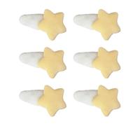 Pack Of 6 Colorful Star Shaped Hair Clips Plush Hairpins for Girls and Women Trendy Headwear Hair Accessories