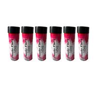 Pack of 6 Colour Ring Pull Smoke Grenades with Ideal for Paintball Weddings Photoshoots & Special Effects (6 Pink)