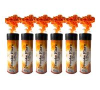 Pack of 6 Colour Ring Pull Smoke Grenades with Ideal for Paintball Weddings Photoshoots & Special Effects (6 Orange)