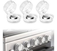 Pack of 6 Cooker Knobs Child Safety Cooker Knobs for Max. Diameter 4.2 cm and 4 cm High Cooker Knobs with Min. Transparent Adhesive, Stove Protection Baby Safety