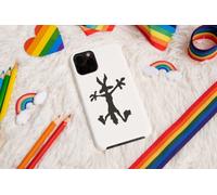 Pack of 6 Coyote Crashing Silhouette Waterproof Decal - Car Bumper Sticker - Light Switch Sticker - Wall Decal (Black, 5cm x 3.5cm)