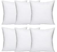 Pack of 6 Cushion Pads Super Bounce Back Microfibre Inner Insert - Hollowfibre Filling Machine Washable - Hypoallergenic Cushion - 18 X 18 in (45 X 45 cm)