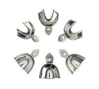 PACK of 6 Dental Impression Trays Individual, Toothed, Without Perforations - 3 Lower and 3 Upper - Impression Trays - High-strength - Stainless Steel Impression Tray - For Dental Professionals