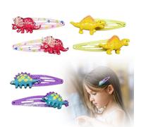 Pack of 6 Dinosaur Glitter Hair Clips Girls Hair Accessories, Dinosaur Hairpins, Girl Hairpins, Snap Hair Clips for Toddlers Girls Children, Multicolor