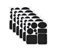 Pack of 6 Down Jackets Repair Patches - Strong Self-Adhesive Fabric Patches | Waterproof Tear-Resistant Nylon | For Down Jackets, Coats, Tents, Backpacks | Black Clothing Repair Tape 14.2 x 15.3 cm