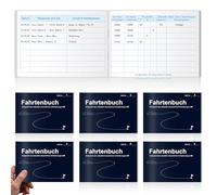 Pack of 6 Driving Logbook for Car Tax Office Recognized A6 Landscape Logbook Service Car 28 Sheets Driving Books 2026 Portable Truck Logbook for Private Business Drives