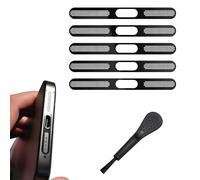 Pack of 6 Dustproof Mesh Stickers, Anti-Dust, Integrated Protection Speaker and Charging Port, Earpiece Speaker Mesh, USB-C Dust Protection, Applies to Most Mobile Phone Models on the Market