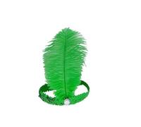Pack of 6 Elastic Sequin Headband, Boho Feather Hair Bands, Headboard, Fashionable Adjustable Hair Band, Hair Tie Jewellery for Women, Christmas Party Decoration, Stage Performance, Green