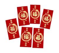 Pack Of 6 Elegant Money Pocket Creative Glittering Matte Chinese New Year Money Envelopes For Festival Celebration