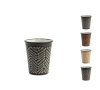 Pack of 6 Ethnic Stoneware/Gres Shot Glasses Assorted Colors H&H