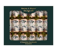 Pack of 6 Exquisite Christmas Crackers Green Gold Foliage Festive Holly