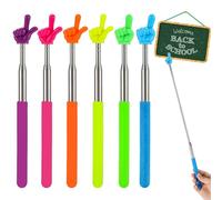 Pack of 6 Extendable Pointer Sticks, Telescopic Teacher Pointers, Retractable Classroom Pointers, Stainless Steel Kids Extendable Pointer Stick for Classroom Teaching, Lectures (Random Models)