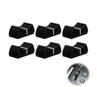 Pack of 6 Fader Cap Slider Knob for Mixer, 8 mm Hole Potentiometer Replacement Buttons for Live Sound Card, Mixer Accessories Black for DJ Equipment and Audio Interface