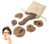 Pack of 6 fake poop, plastic fake poop, realistic poop, prank artificial poop, artificial simulation of poop to see, prank fake poop