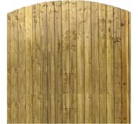Pack of 6 Feather Edge Overlapped Panel, Top Dome Fence Panel, 6ft Length, Shoulder Height, Treated Vertical Feather Edge Closeboard Planks (6ft (L) x 5ft (H))